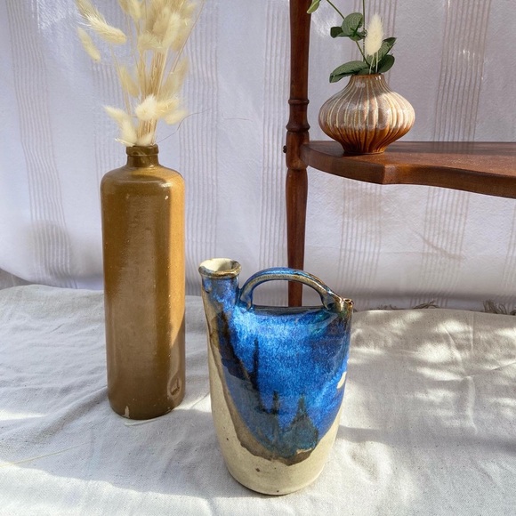 Small Vintage Ceramic Glazed Drip Pottery - Picture 2 of 2